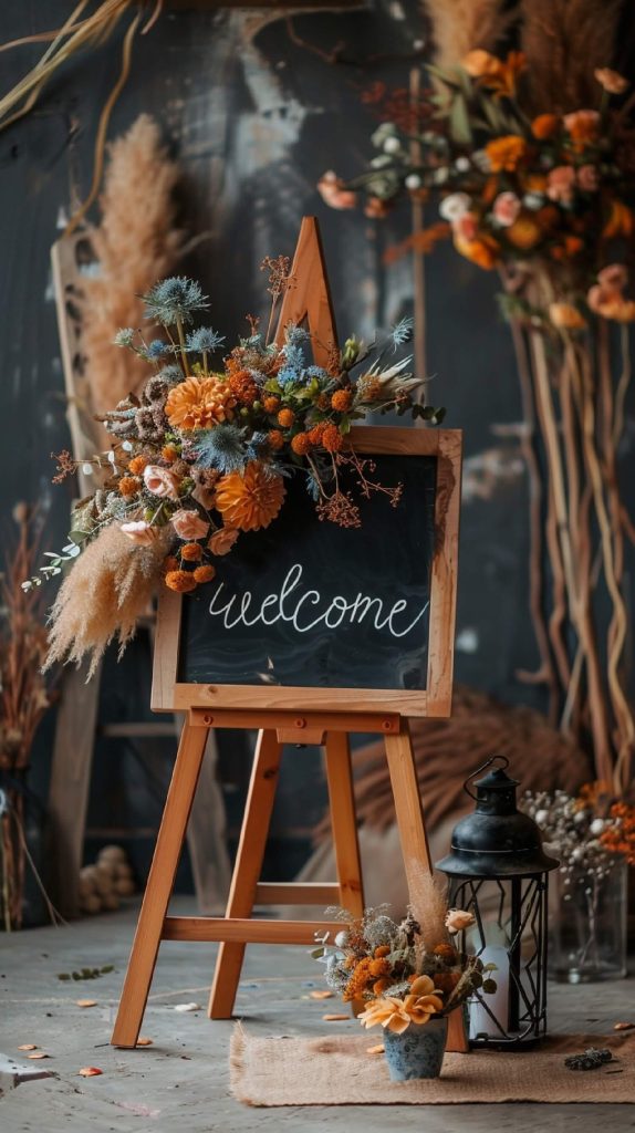 blue and orange welcome