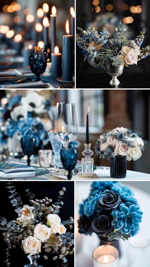 Blue and Black Collage