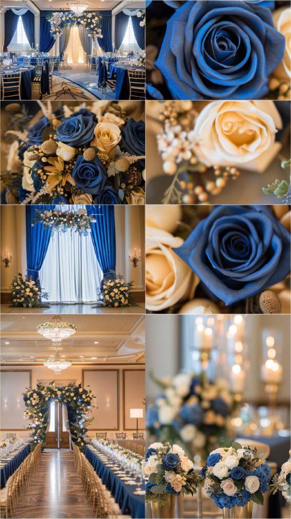Blue and Gold Collage