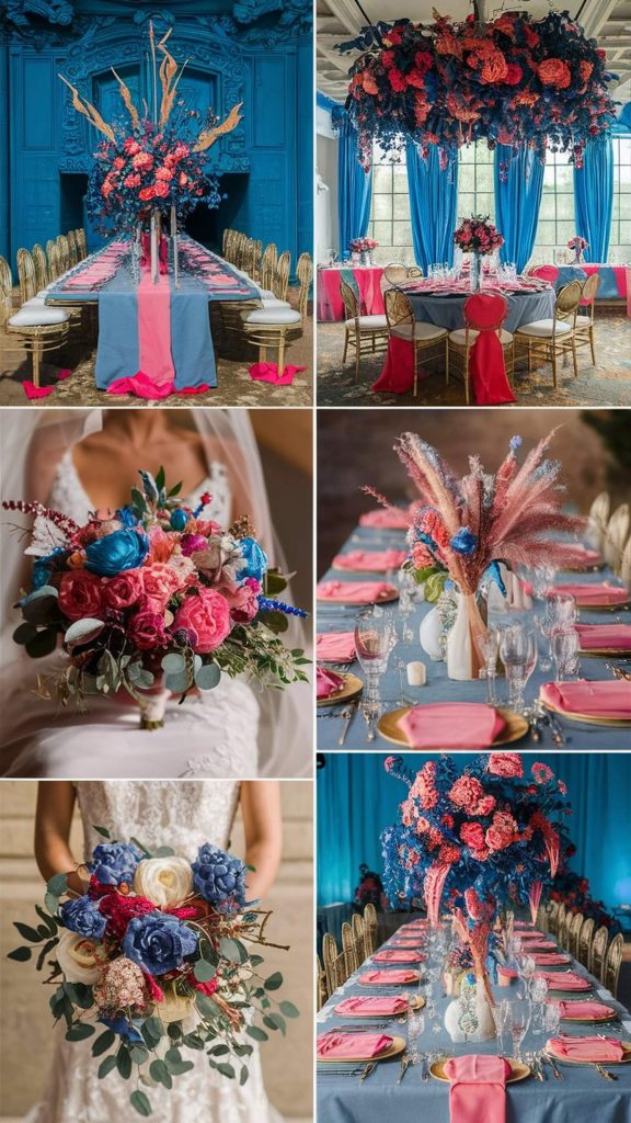 Blue and Pink Collage