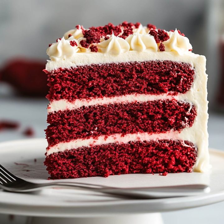 A slice of Red Velvet cake