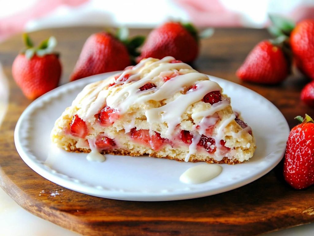 Strawberry Scone on a platter