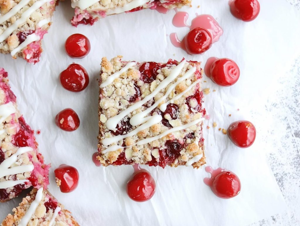 Almond Cherry Streusel Bars