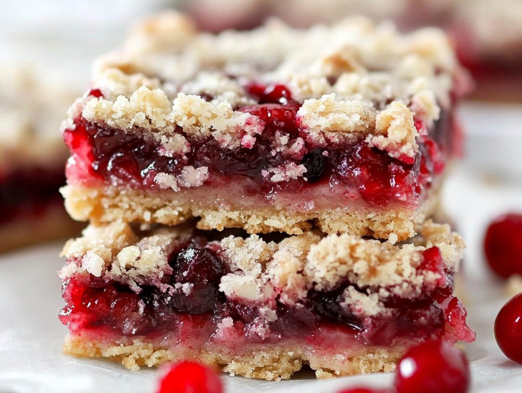 Almond Cherry Streusel Bars
