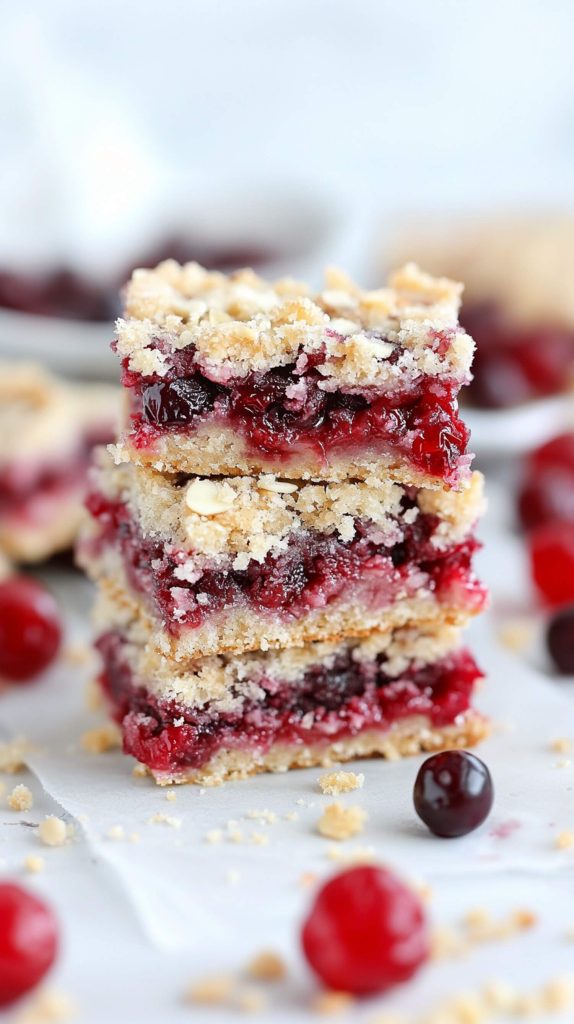 Almond Cherry Streusel Bars