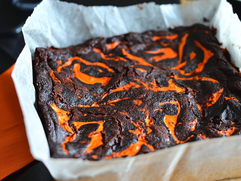 Orange Cream Cheese Swirl Brownies