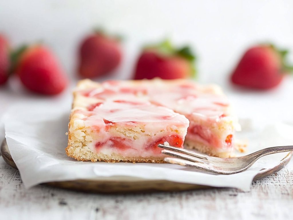 Strawberry Lemon blondies