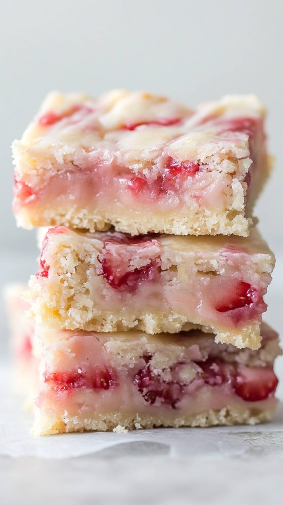 Strawberry Lemon blondies