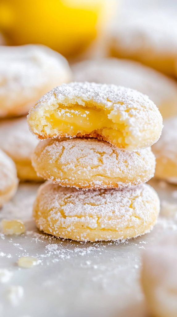 Lemon Curd Crumble Cookies
