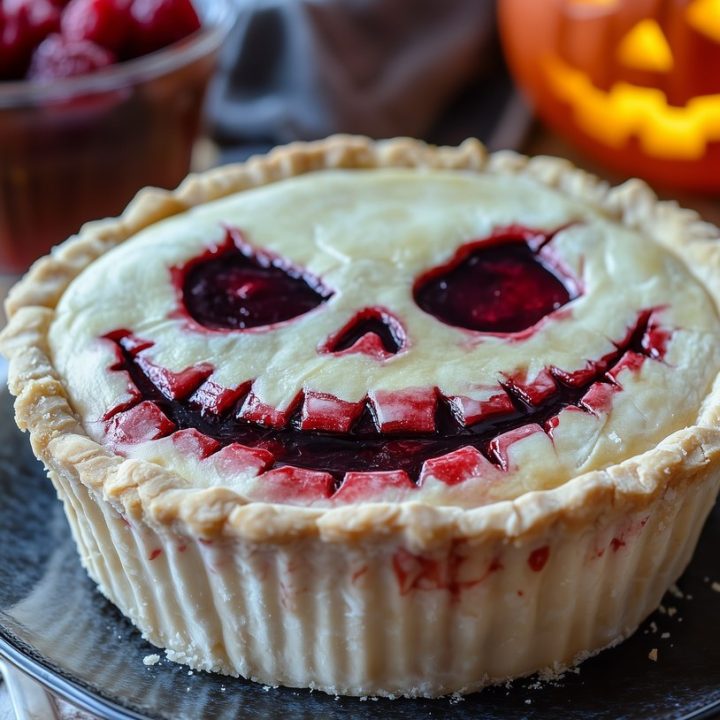 Spooky Halloween Scream Raspberry Pie Recipe