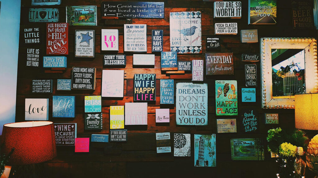 Photo of Assorted Letter Board Quote Hanged on Wall