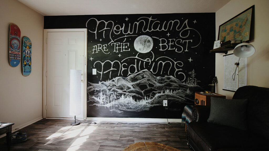 mountains are the best medicine wall painting