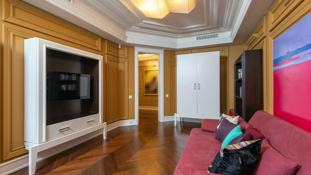 A Comfy Couch Inside the Living Room