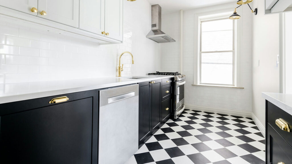 white wooden door near white wooden kitchen cabinet