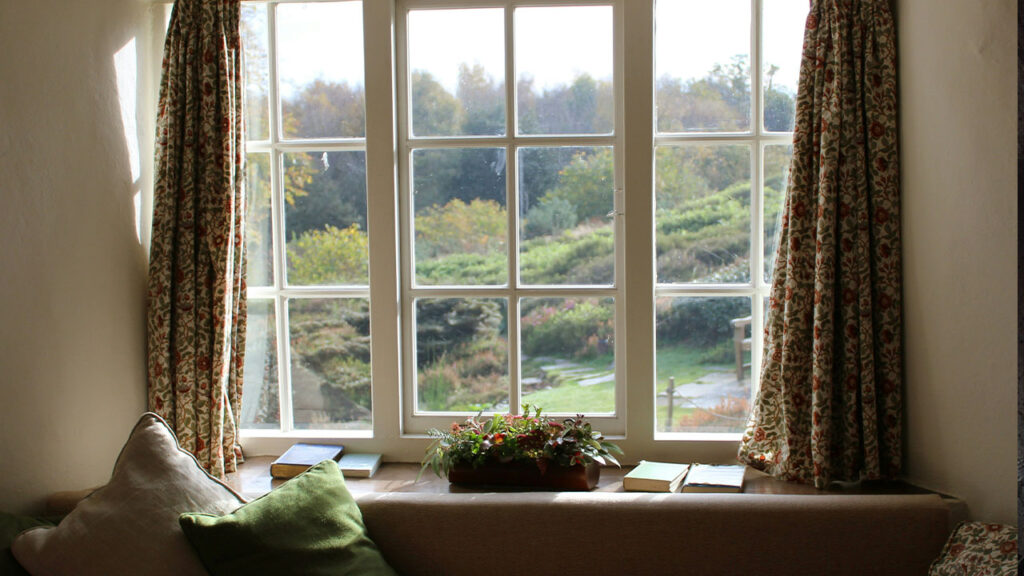 window curtain open wide