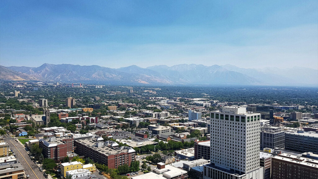 top view photo of buildings