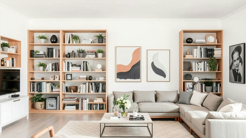 A living room filled with furniture and a flat screen TV