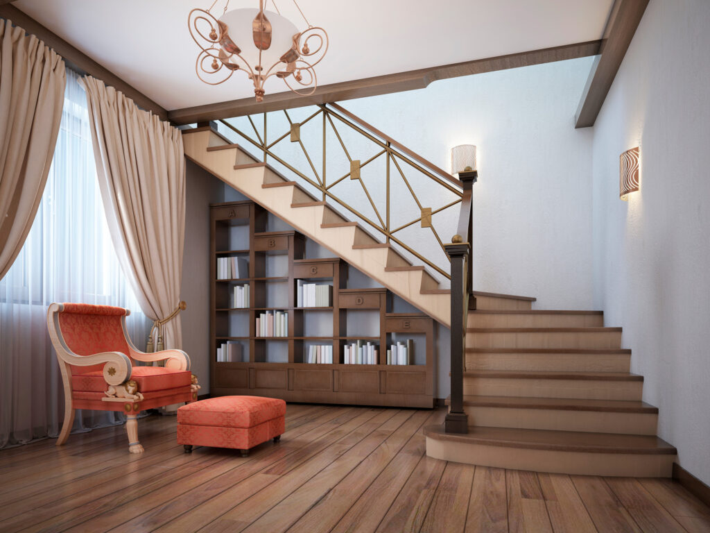 reading nook under stairs