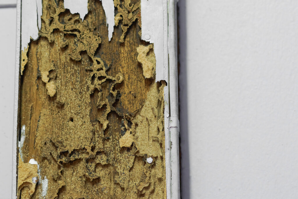termite damage on wood