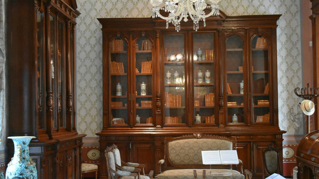 a room with a large cabinet