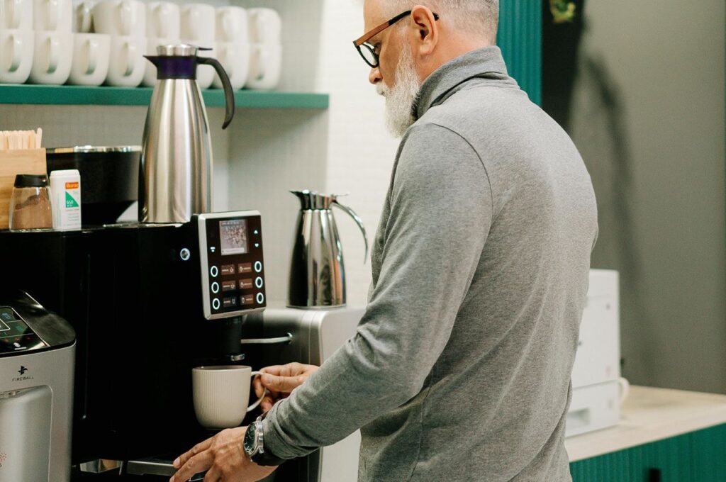 Coffee station in kitchen