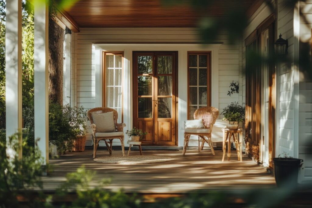 Cozy porch seating