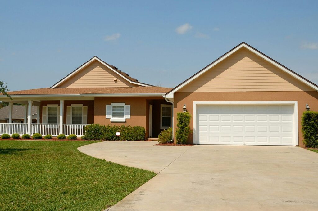 Home exterior with pathway