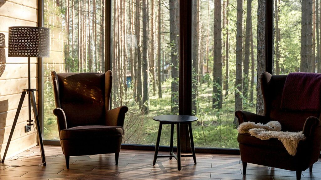 Large window living room