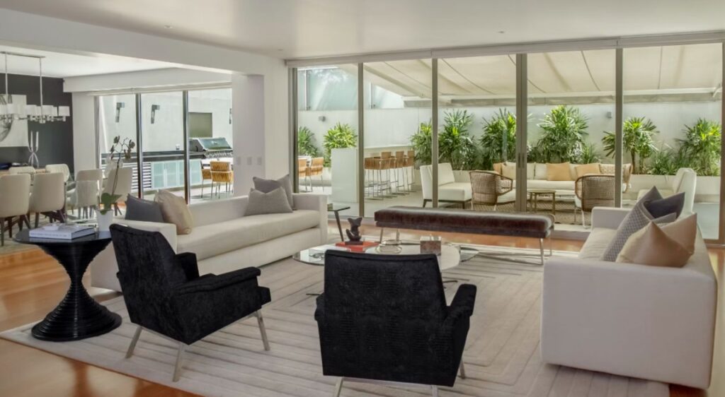 Large windows for outdoor style living room