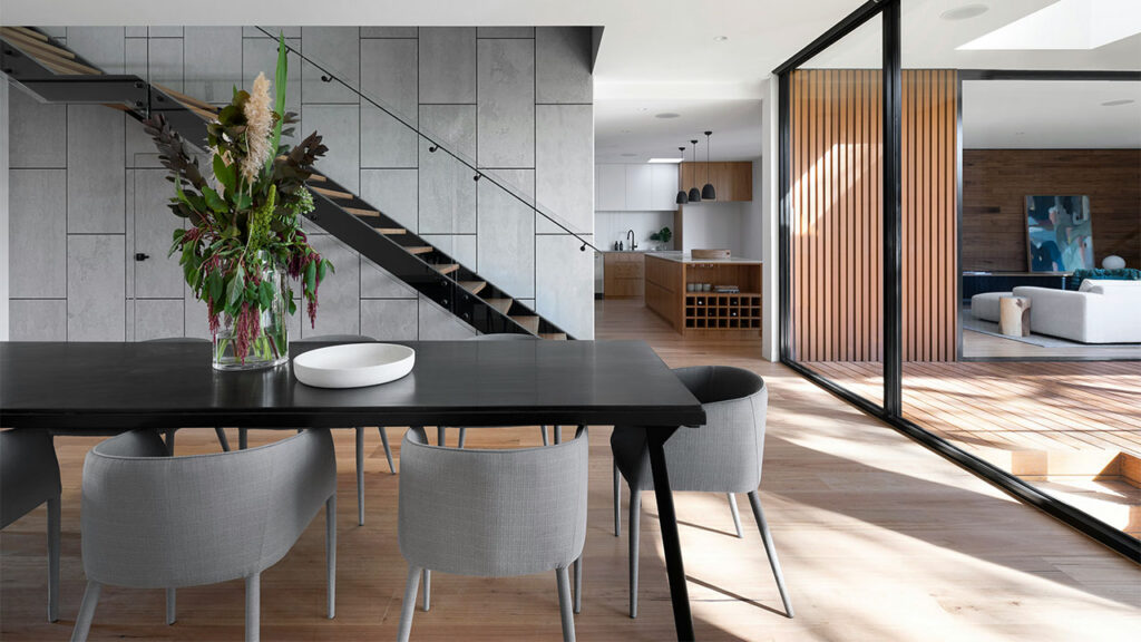 Open space with sleek frames