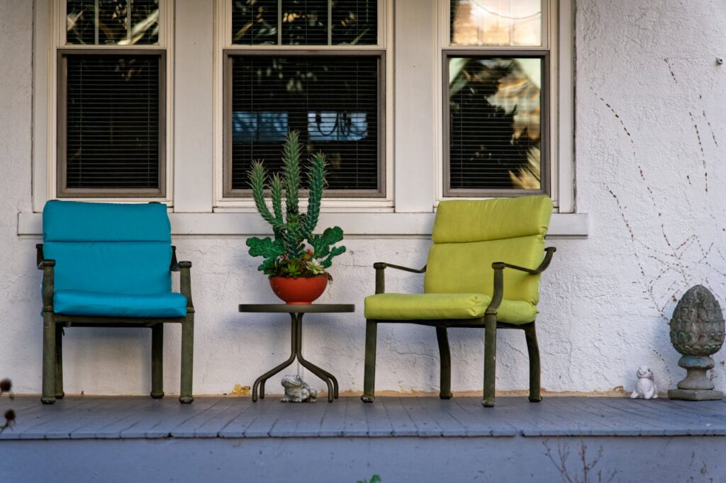 Plants on porch