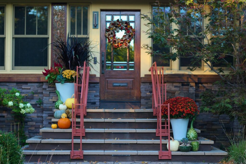 Seasonal front door decor