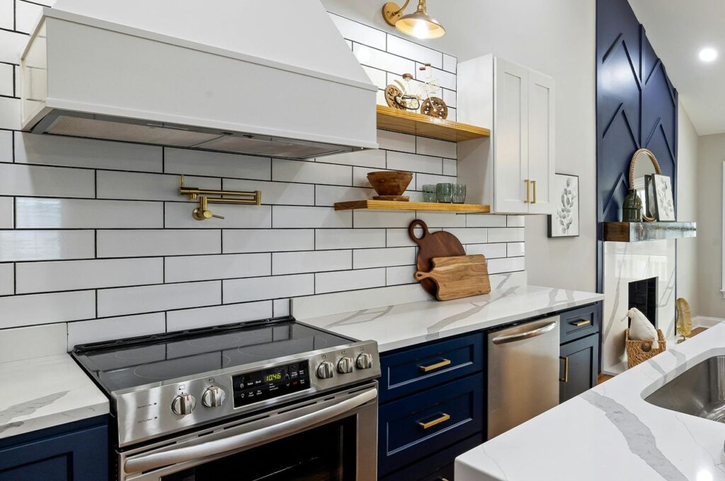 Statement Backsplash in kitchen