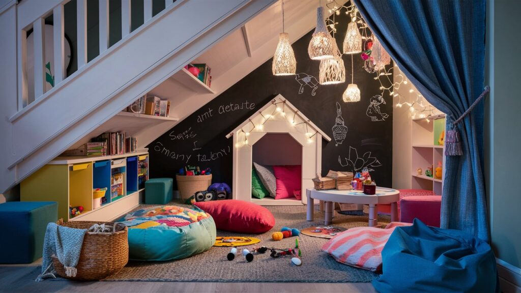 under stairs toy room
