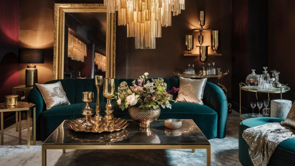 gilded metallic accents