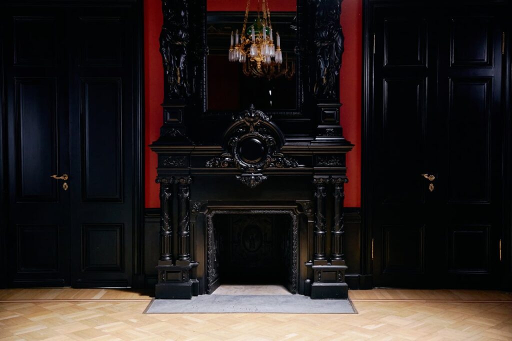 Ornate fireplace