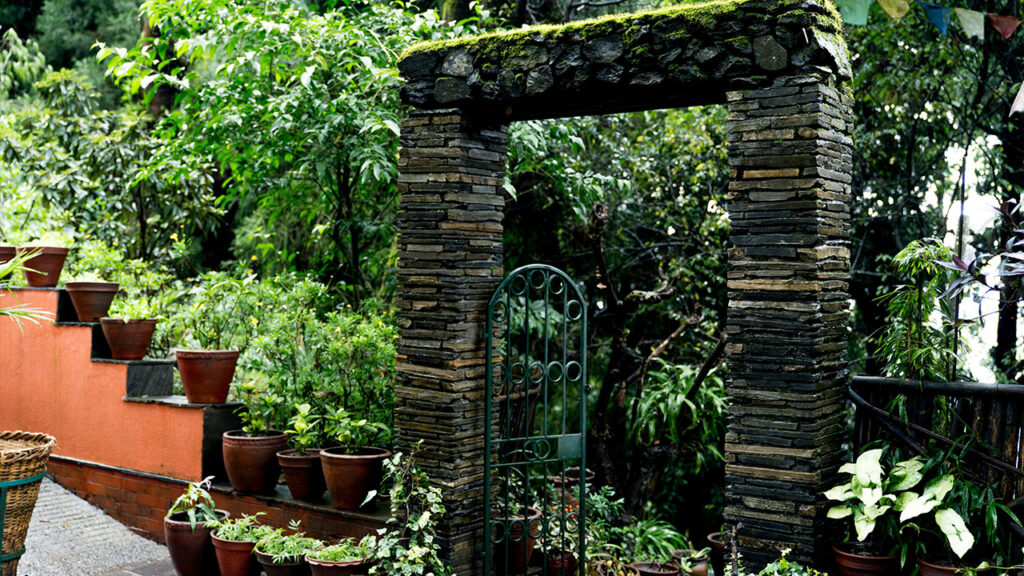 Archway in garden