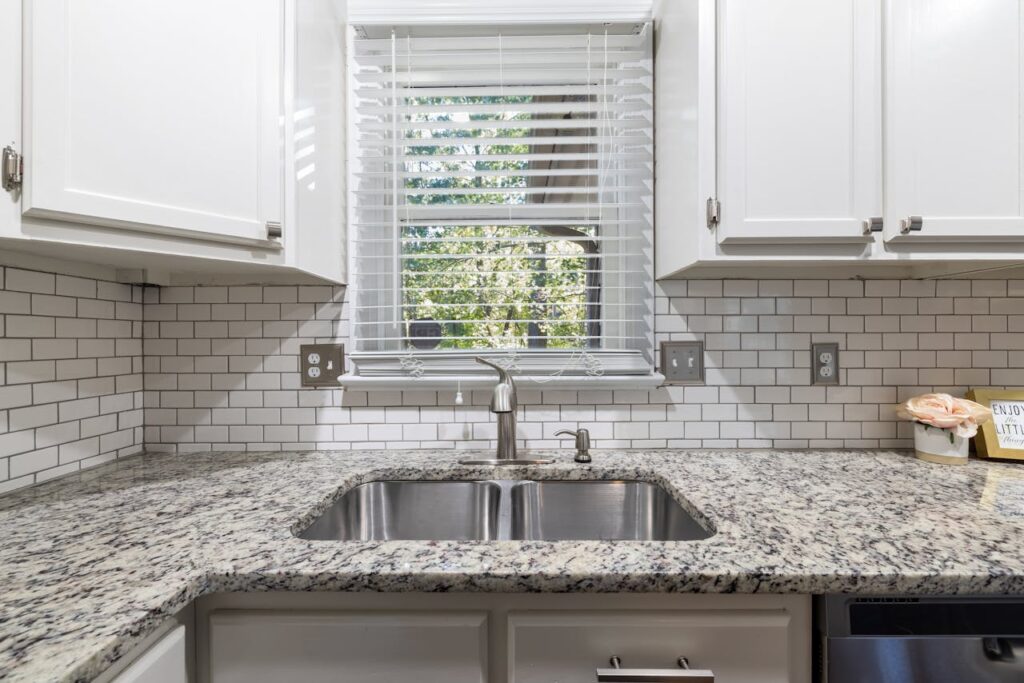 Subway tile backsplash