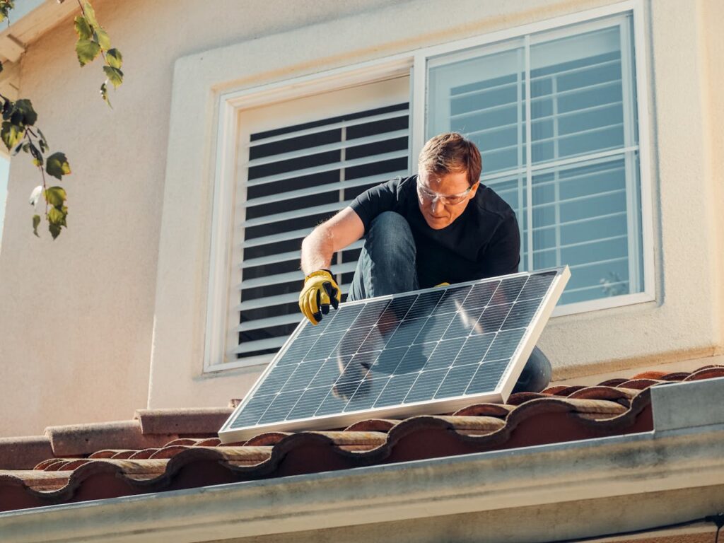 Installing solar panel