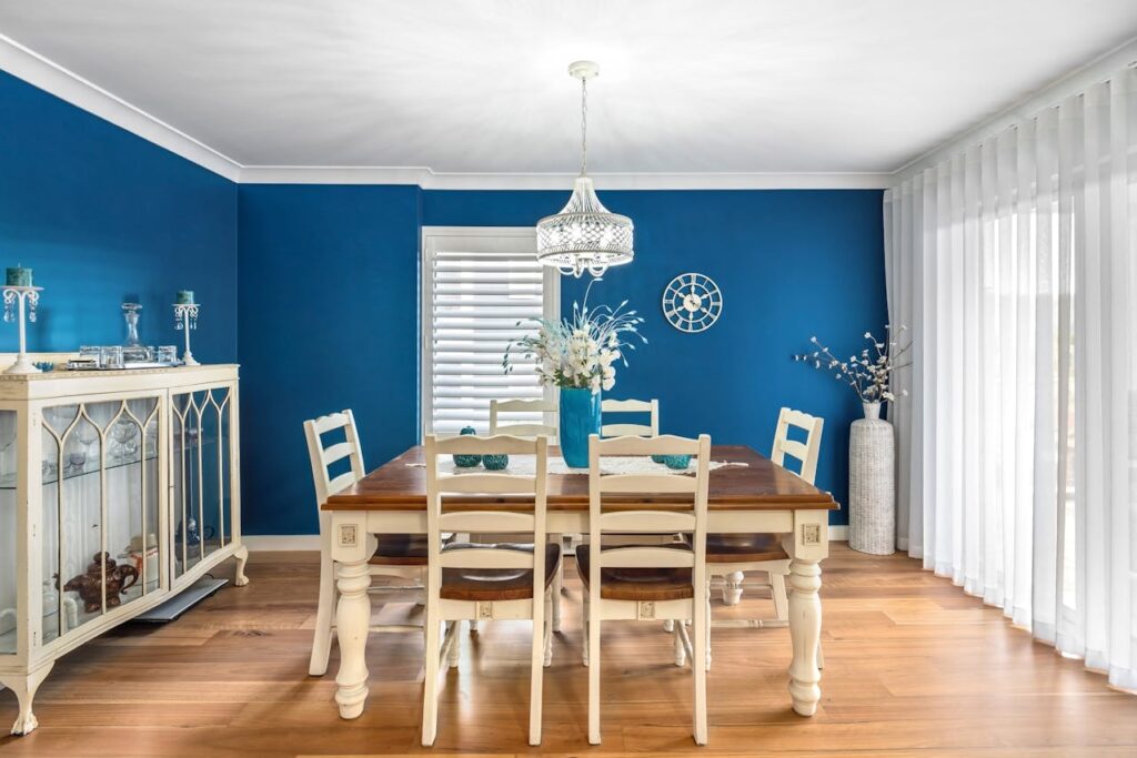 blue dining room