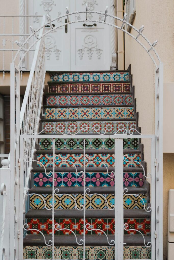 tiled stairs