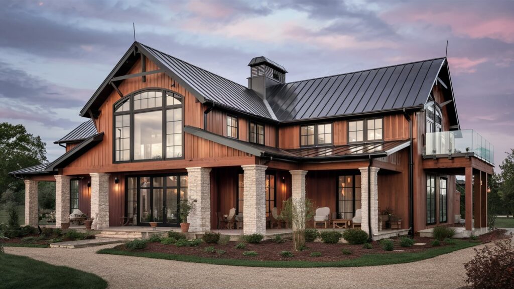 Traditional Gabled Roof with Modern Touches