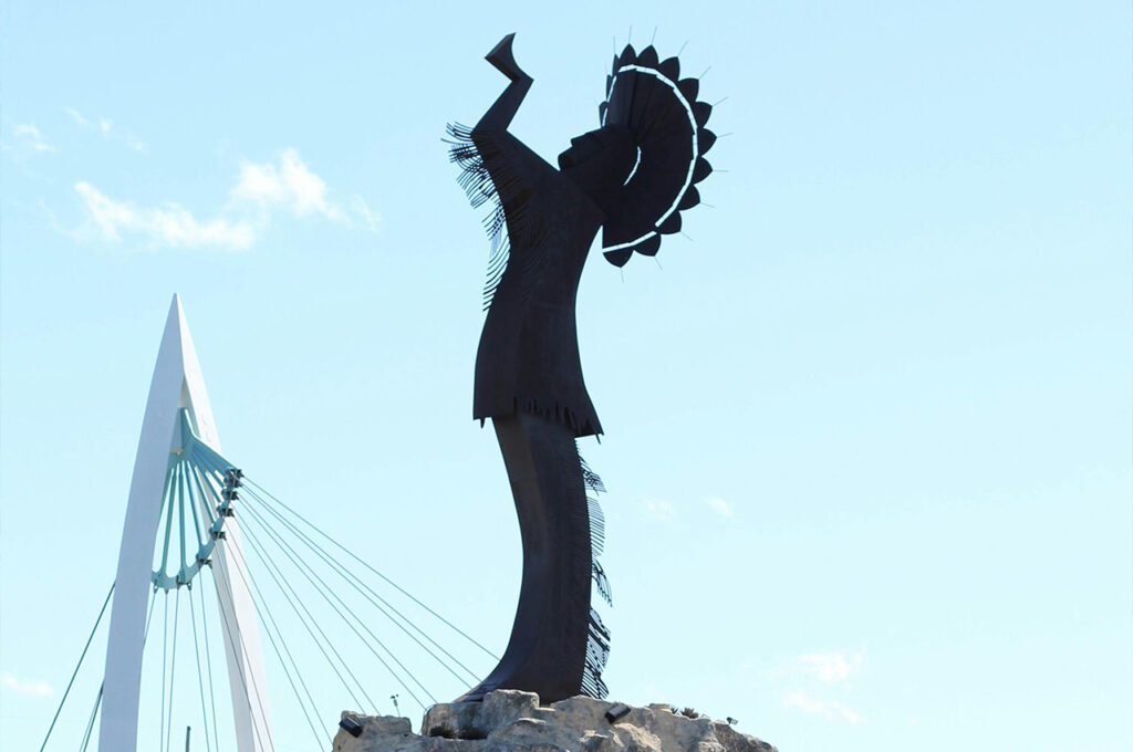 the keeper of the plains statue