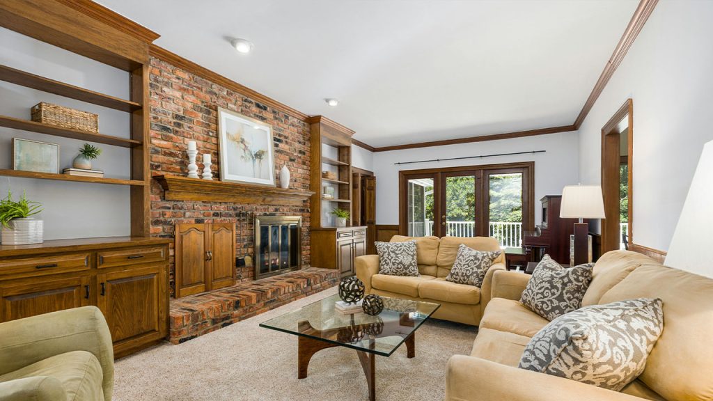 Brown Sofa Set in the Living Room