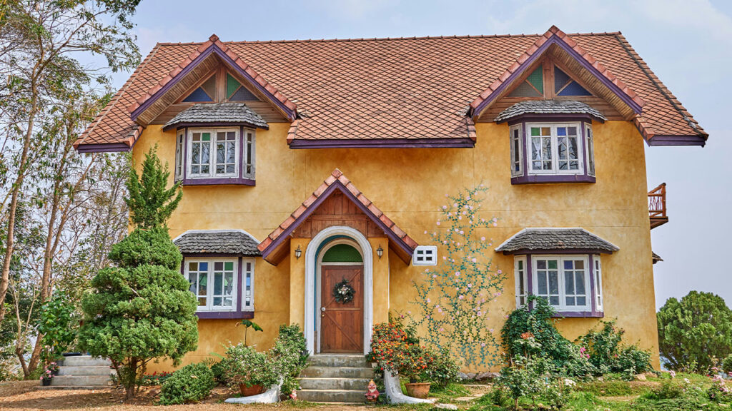 brown and beige concrete house