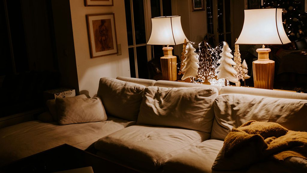 brown sofa