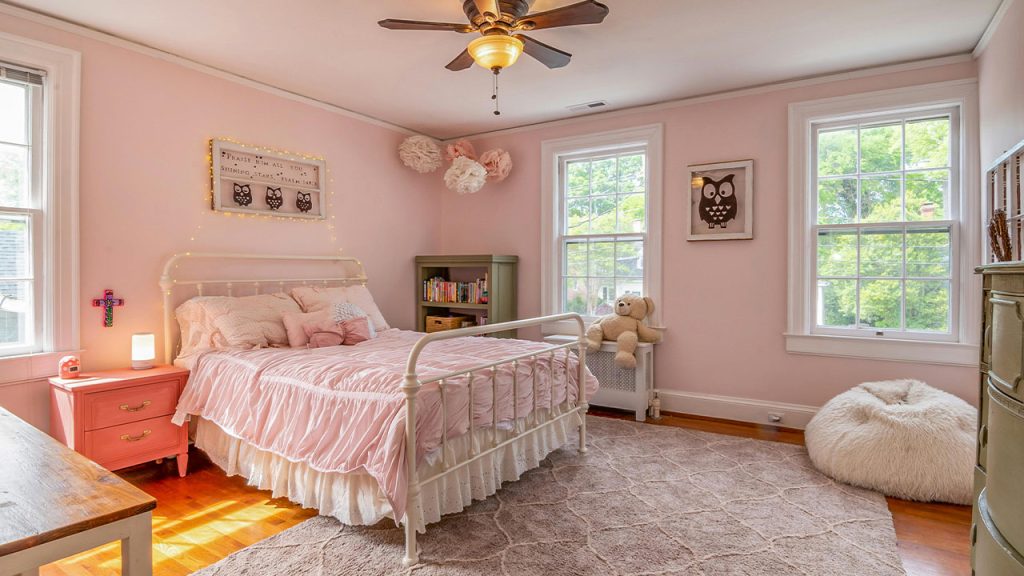 Pink Bed Linen on Bed