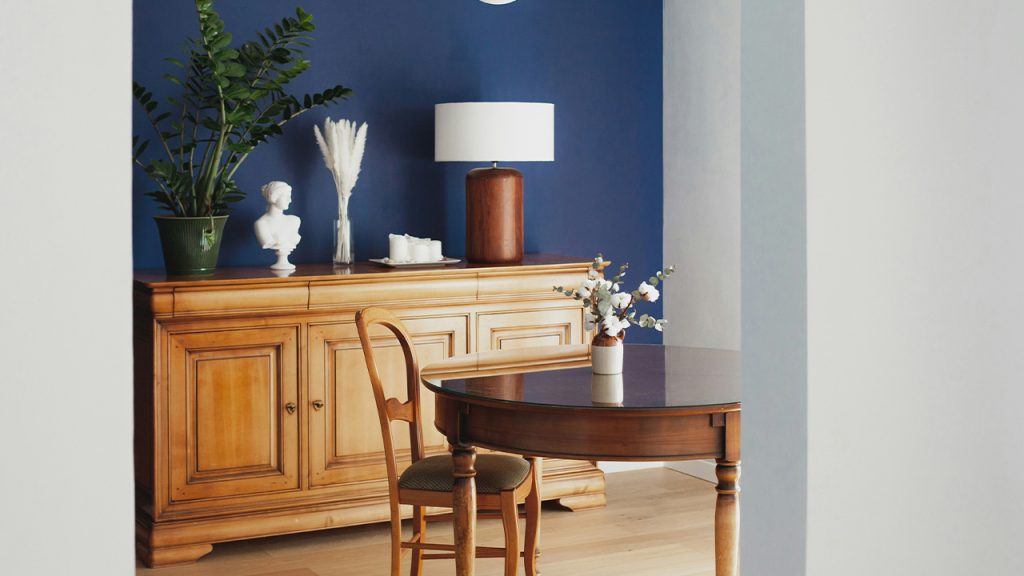 brown wooden dining table with chairs