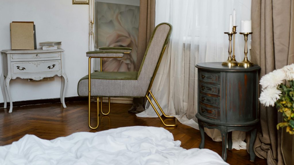 Brown Wooden Chair Beside White Table