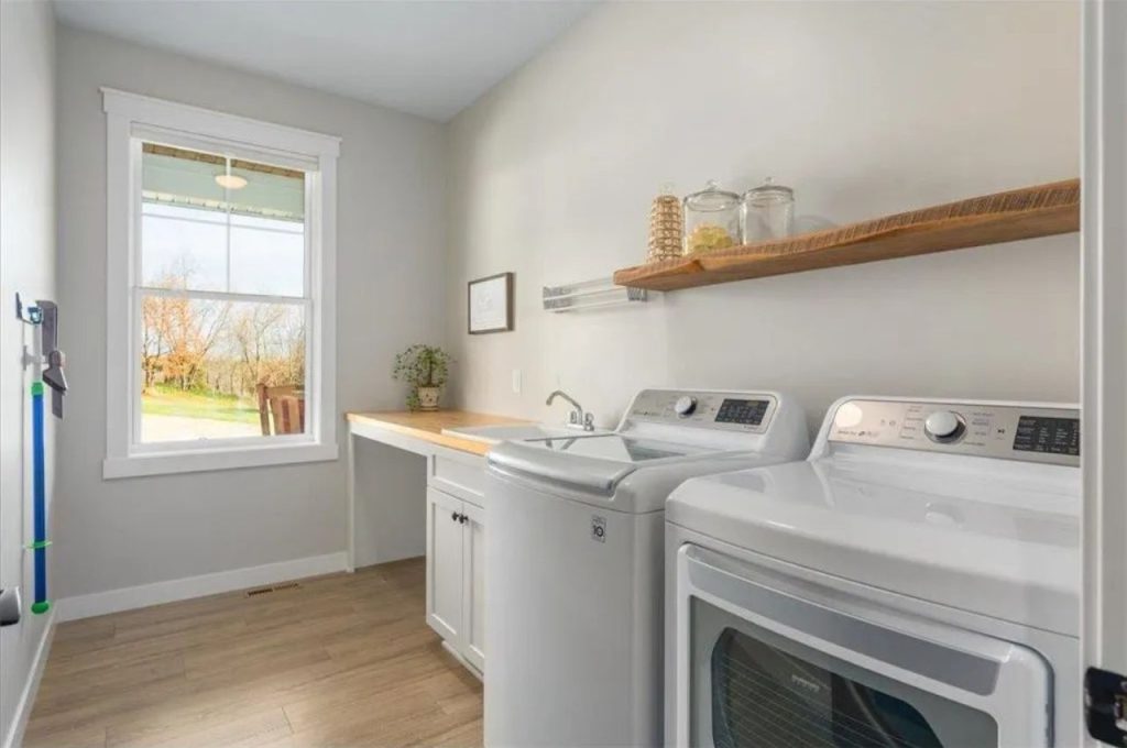 Bright and Functional Laundry Space